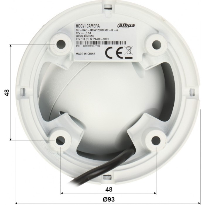 Camera de supraveghere 8MP 4K, LED/IR 20m, FullColor, Microfon, HLC-Pro - Dahua HAC-HDW1801TLM-IL-A-0280B-S2 - ULTRAMASTER.RO