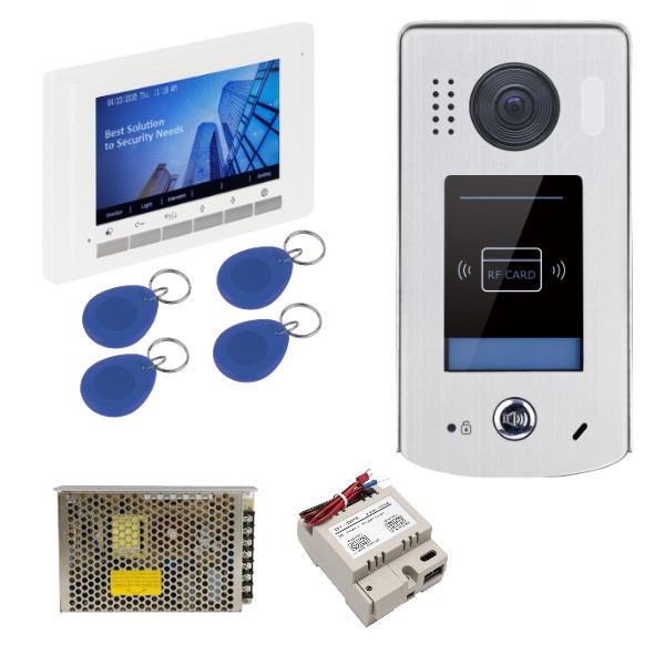 Kit Videointerfon Color pe 2 Fire, Acces RFID, 2Easy DT17S-D7 - ULTRAMASTER.RO